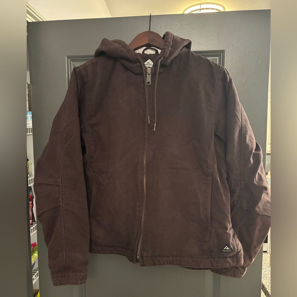 Women’s Ridgecut Brown Hooded Canvas Jacket